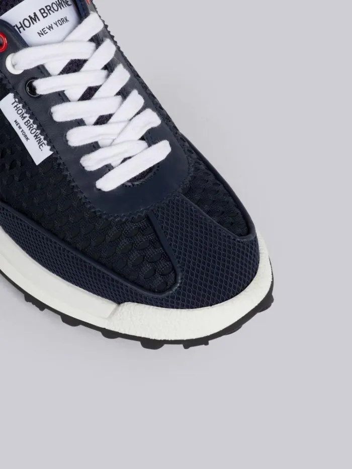 Heavy Athletic Mesh Tech Runner Navy Women Thom Browne Sneakers
