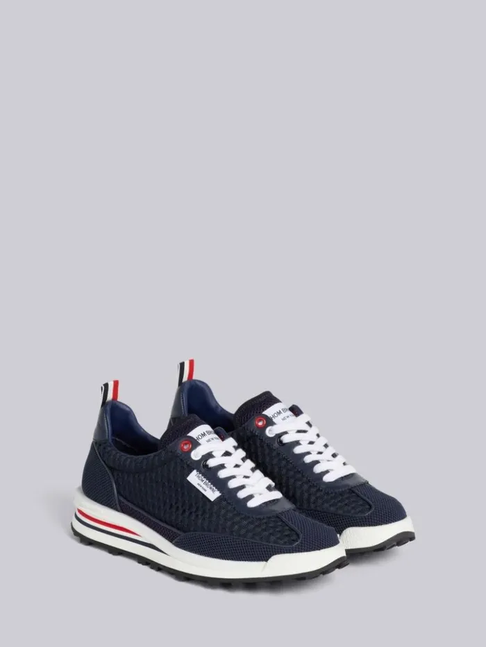Heavy Athletic Mesh Tech Runner Navy Women Thom Browne Sneakers