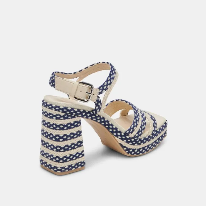 Heels Women Dolce Vita Arnela Heels Navy Multi Woven