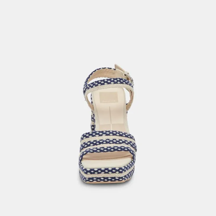 Heels Women Dolce Vita Arnela Heels Navy Multi Woven