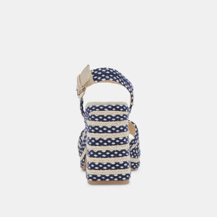 Heels Women Dolce Vita Arnela Heels Navy Multi Woven