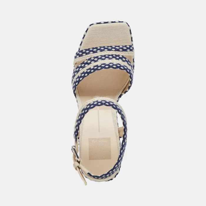 Heels Women Dolce Vita Arnela Heels Navy Multi Woven