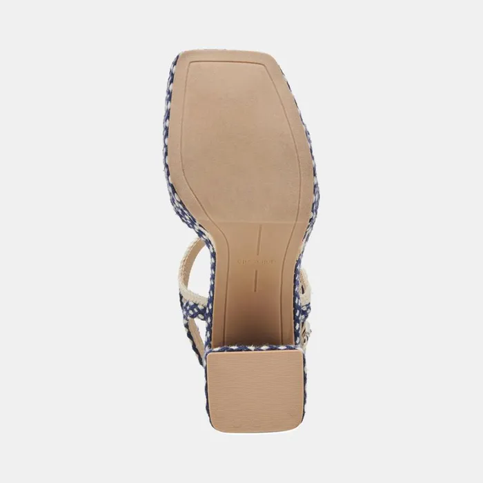 Heels Women Dolce Vita Arnela Heels Navy Multi Woven