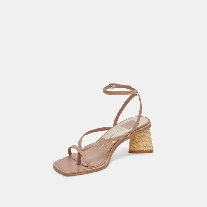 Heels Women Dolce Vita Banita Wide Sandals Cafe Leather