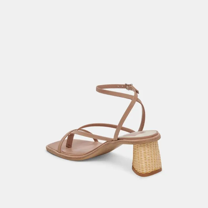 Heels Women Dolce Vita Banita Wide Sandals Cafe Leather