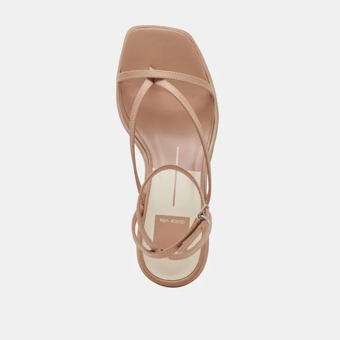 Heels Women Dolce Vita Banita Wide Sandals Cafe Leather