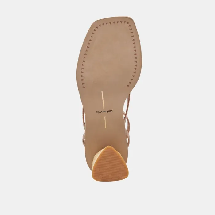 Heels Women Dolce Vita Banita Wide Sandals Cafe Leather