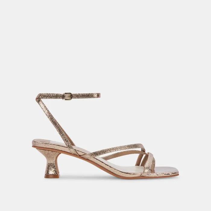 Heels Women Dolce Vita Baylor Heels Dark Gold Crackled Stella