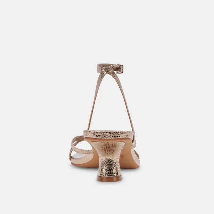 Heels Women Dolce Vita Baylor Heels Dark Gold Crackled Stella
