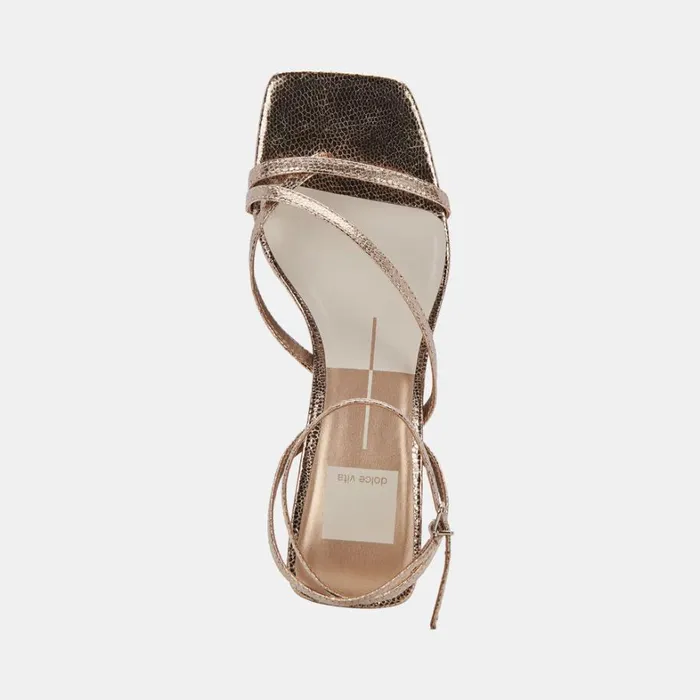 Heels Women Dolce Vita Baylor Heels Dark Gold Crackled Stella