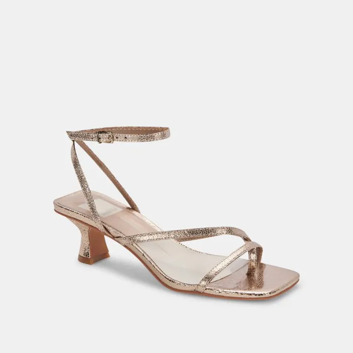 Heels Women Dolce Vita Baylor Heels Dark Gold Crackled Stella