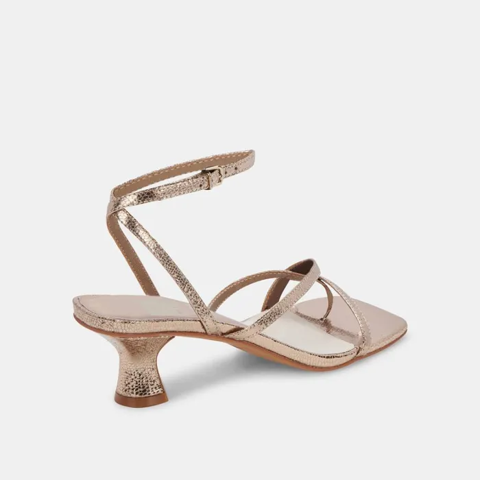 Heels Women Dolce Vita Baylor Heels Dark Gold Crackled Stella