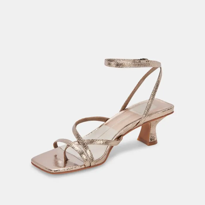 Heels Women Dolce Vita Baylor Heels Dark Gold Crackled Stella