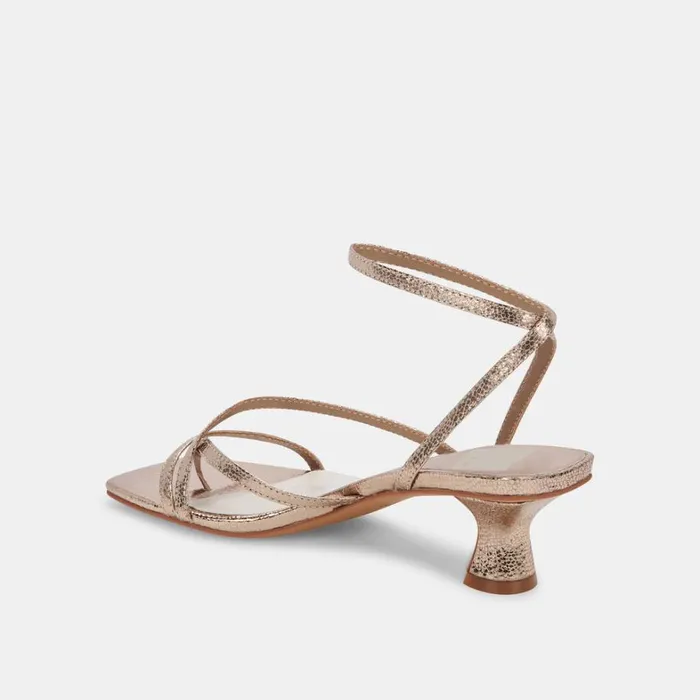Heels Women Dolce Vita Baylor Heels Dark Gold Crackled Stella