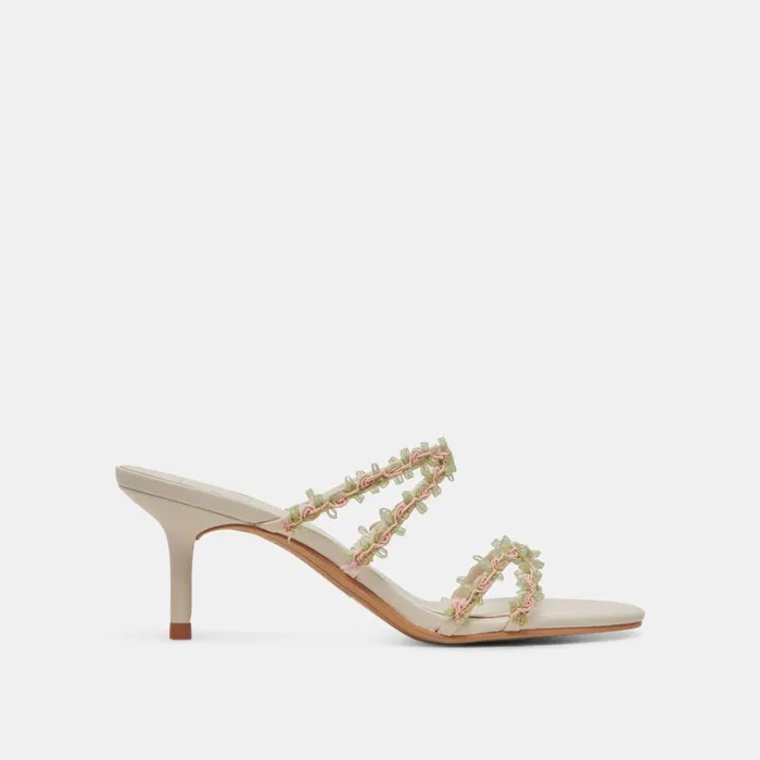 Heels Women Dolce Vita Betti Wide Heels Ivory Multi Stella