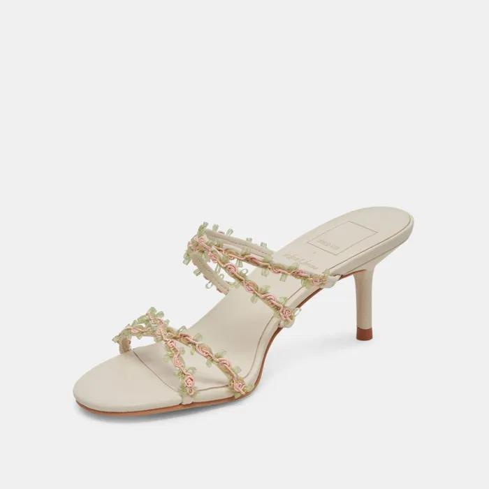 Heels Women Dolce Vita Betti Wide Heels Ivory Multi Stella