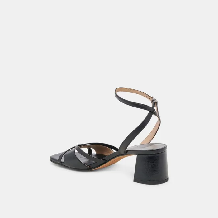 Heels Women Dolce Vita Blakly Heels Midnight Crinkle Patent