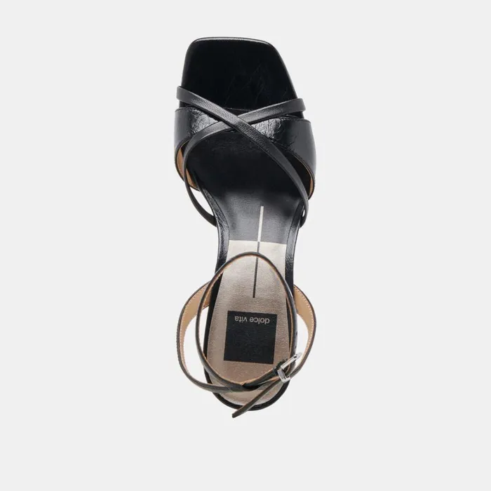 Heels Women Dolce Vita Blakly Heels Midnight Crinkle Patent