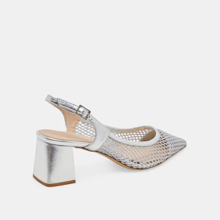 Heels Women Dolce Vita Blondi Heels Silver Mesh
