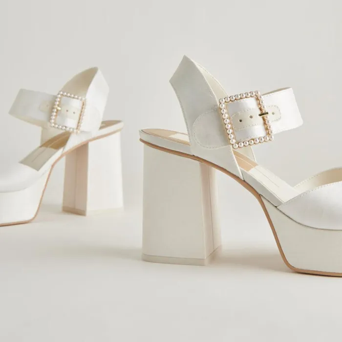 Heels Women Dolce Vita Bobby Pearl Heels White Pearls