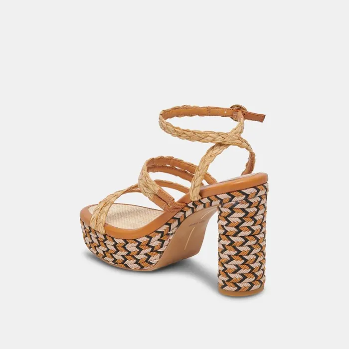 Heels Women Dolce Vita Catina Heels Tan Raffia