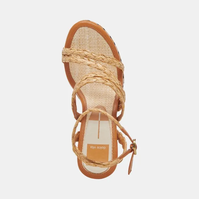 Heels Women Dolce Vita Catina Heels Tan Raffia