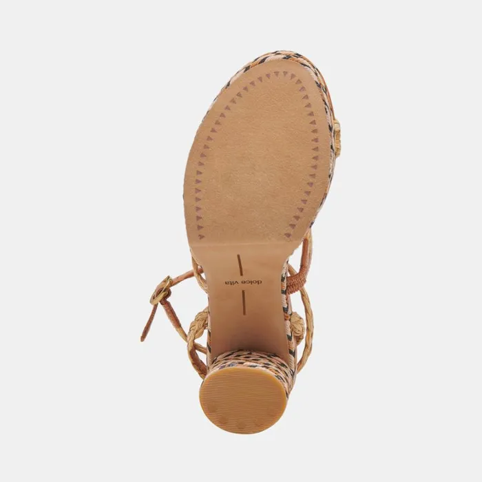 Heels Women Dolce Vita Catina Heels Tan Raffia
