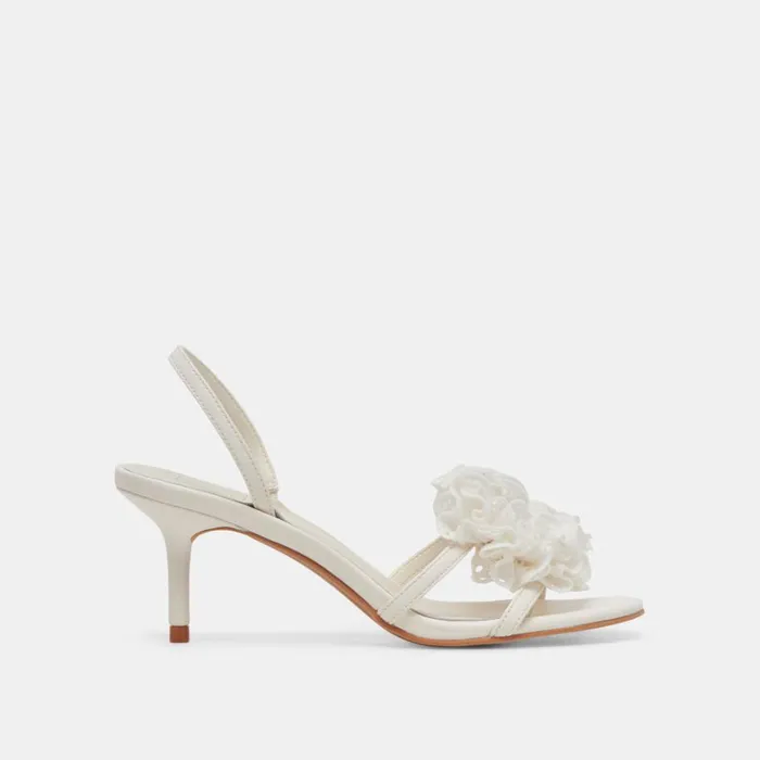 Heels Women Dolce Vita Cecila Heels White Floral Eyelet