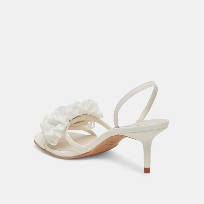 Heels Women Dolce Vita Cecila Heels White Floral Eyelet