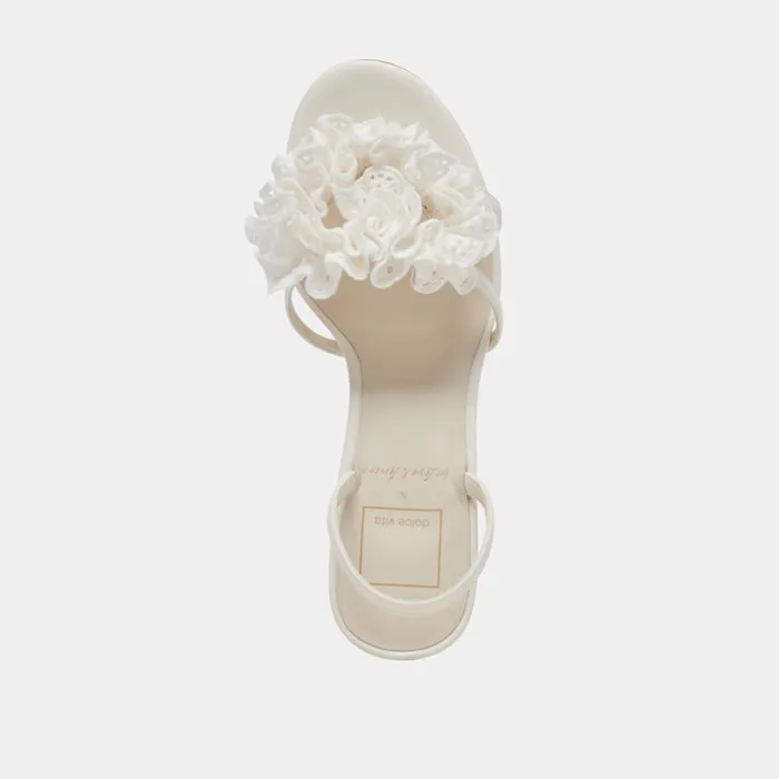 Heels Women Dolce Vita Cecila Heels White Floral Eyelet