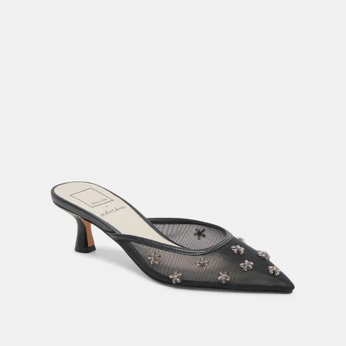 Heels Women Dolce Vita Claire Heels Black Mesh