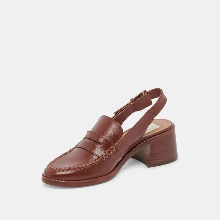 Heels Women Dolce Vita Hardi Heels Brown Crinkle Patent