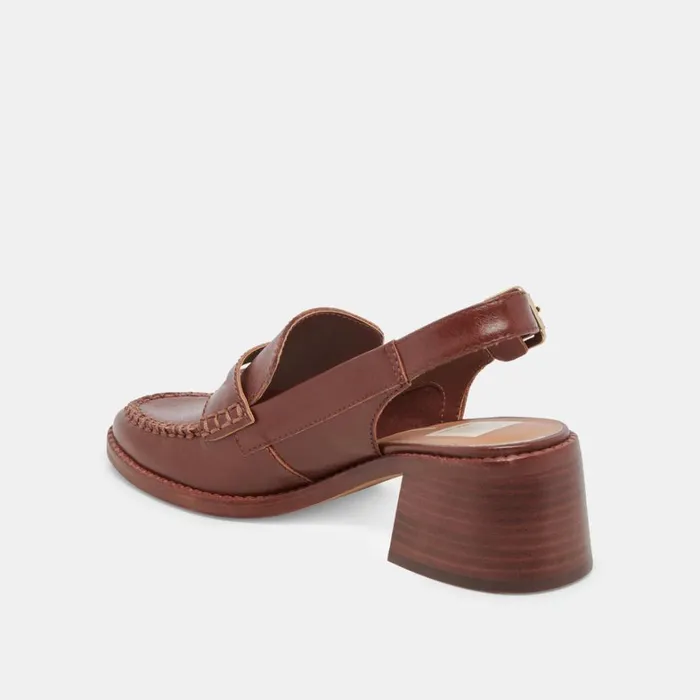 Heels Women Dolce Vita Hardi Heels Brown Crinkle Patent