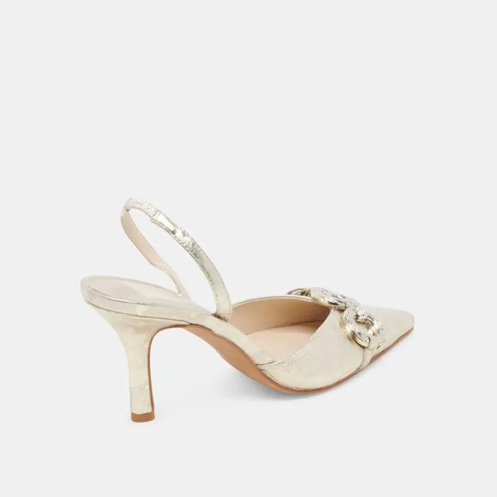 Heels Women Dolce Vita Haylee Heels Platinum Distressed Leather