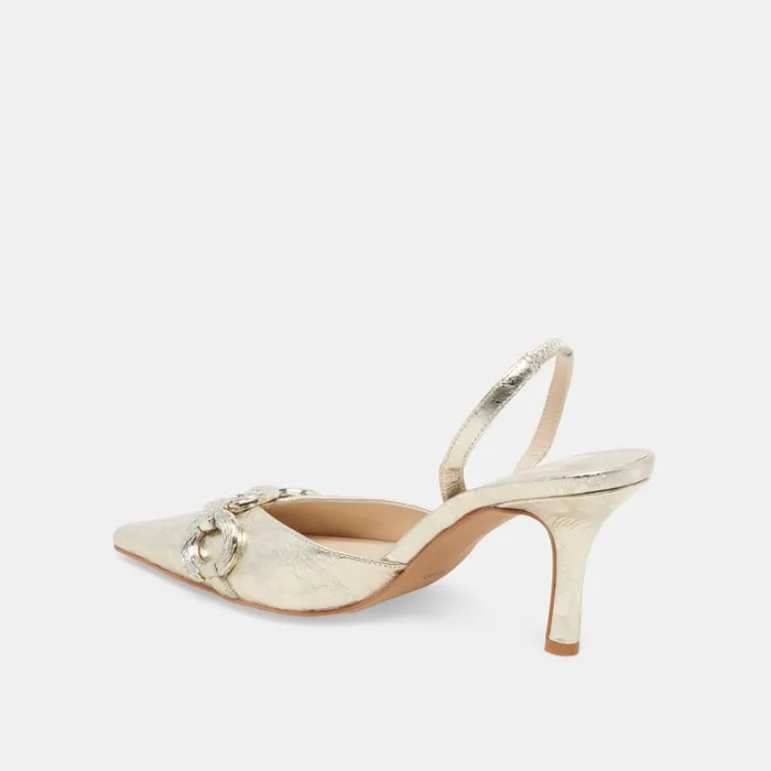 Heels Women Dolce Vita Haylee Heels Platinum Distressed Leather