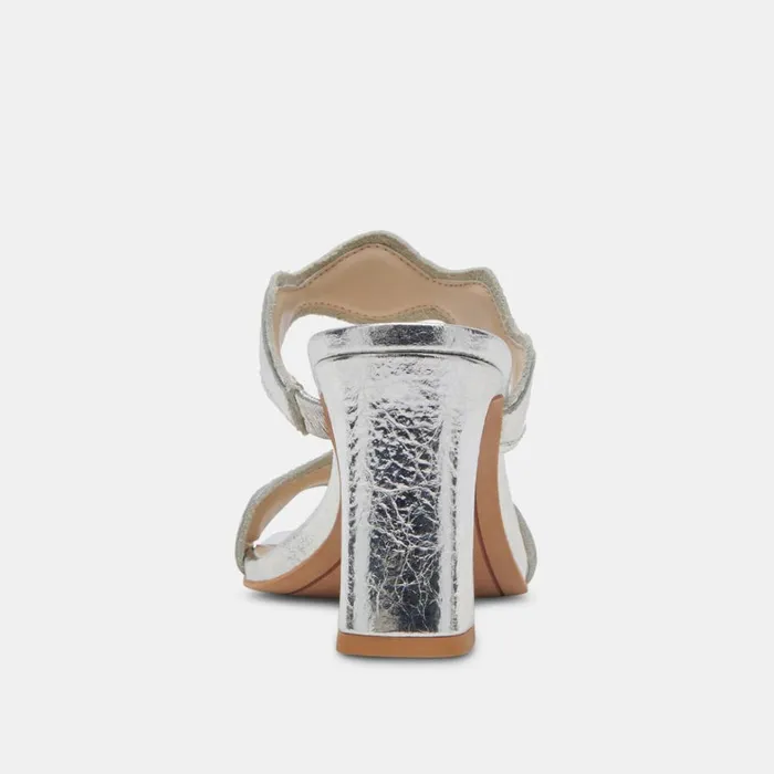 Heels Women Dolce Vita Ilva Heels Silver Distressed Leather