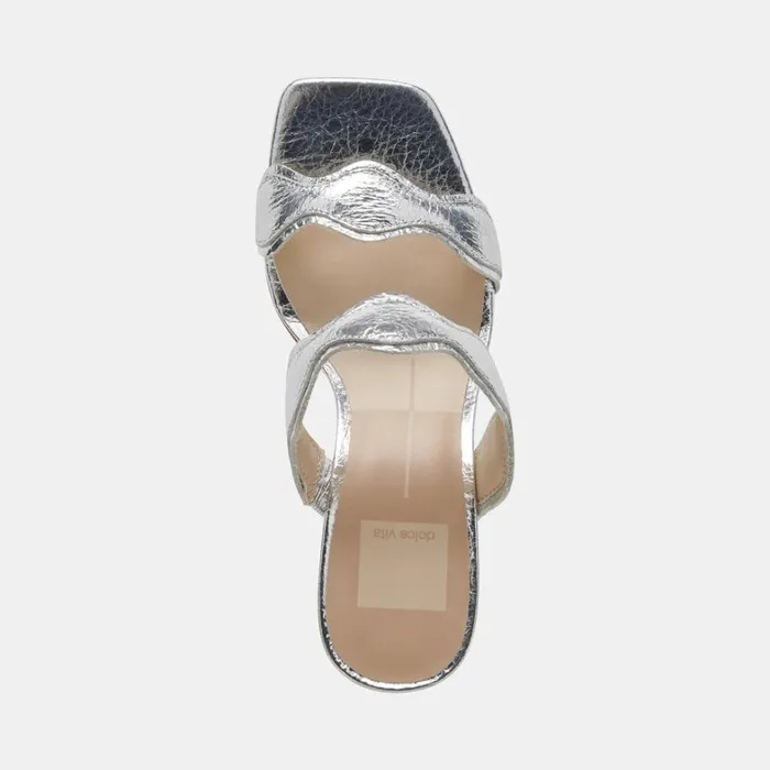 Heels Women Dolce Vita Ilva Heels Silver Distressed Leather