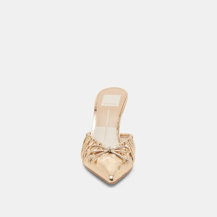 Heels Women Dolce Vita Kairi Heels Gold Distressed Leather