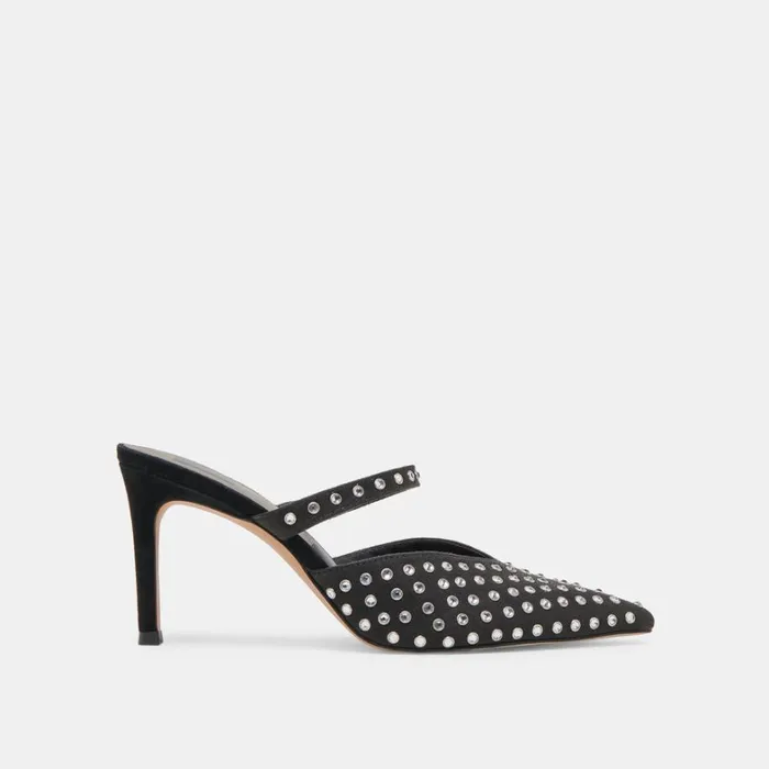 Heels Women Dolce Vita Kanika Crystal Stud Heels Black Crystal
