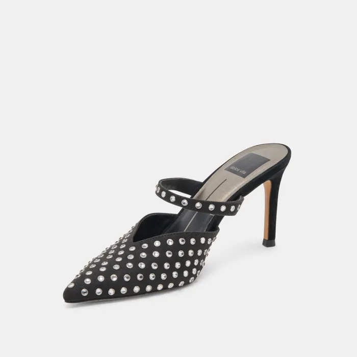 Heels Women Dolce Vita Kanika Crystal Stud Heels Black Crystal