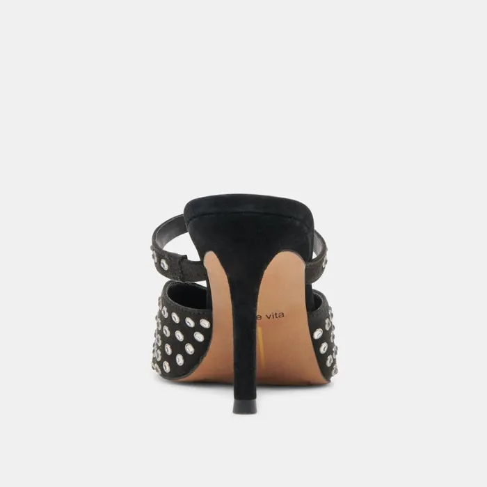 Heels Women Dolce Vita Kanika Crystal Stud Heels Black Crystal