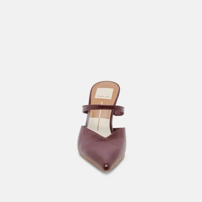 Heels Women Dolce Vita Kanika Heels Burgundy Crinkle Patent