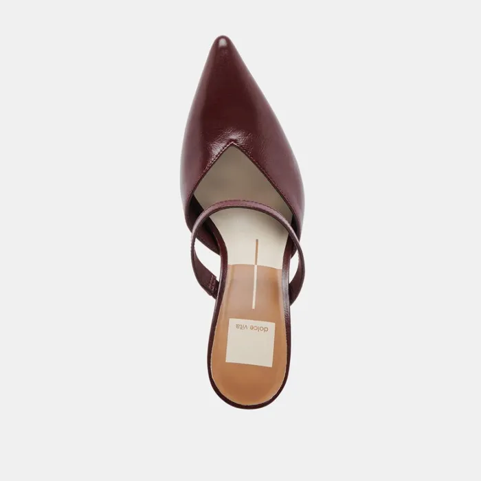 Heels Women Dolce Vita Kanika Heels Burgundy Crinkle Patent