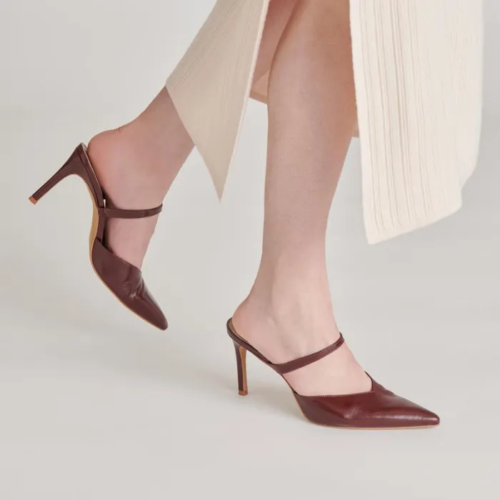 Heels Women Dolce Vita Kanika Heels Burgundy Crinkle Patent