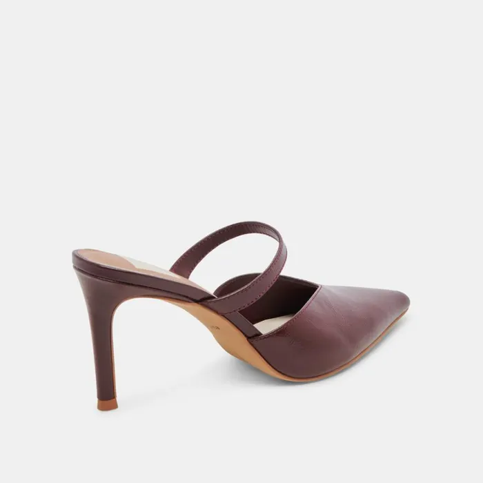 Heels Women Dolce Vita Kanika Heels Burgundy Crinkle Patent