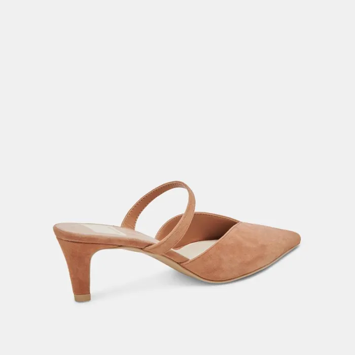 Heels Women Dolce Vita Kanika Mid Heels Brown Suede
