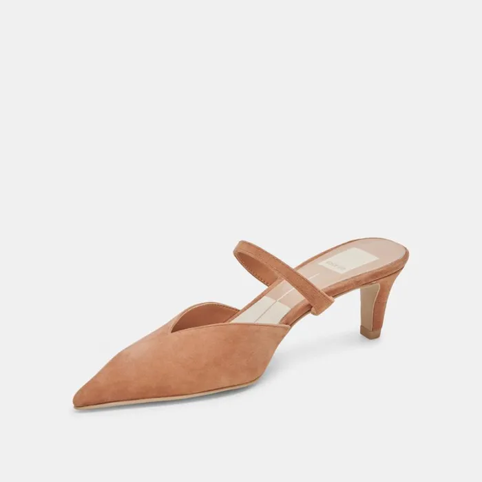 Heels Women Dolce Vita Kanika Mid Heels Brown Suede