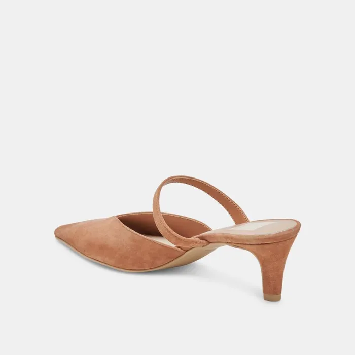 Heels Women Dolce Vita Kanika Mid Heels Brown Suede