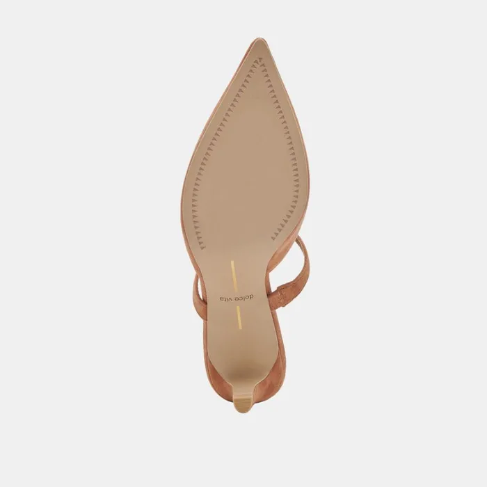 Heels Women Dolce Vita Kanika Mid Heels Brown Suede