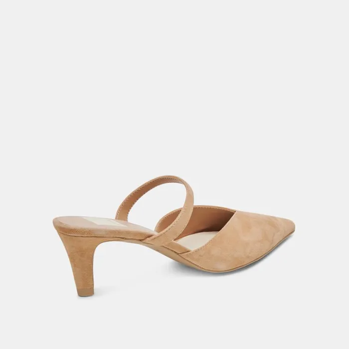 Heels Women Dolce Vita Kanika Mid Heels Tan Suede